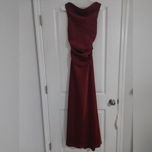 Lulu's Burgundy Evening Dress